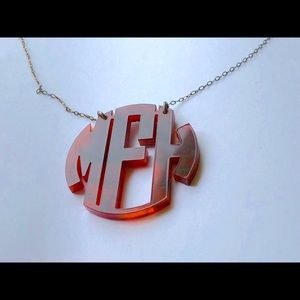 3/$15 Moon & Lola Tortoise Shell Monogram Necklace